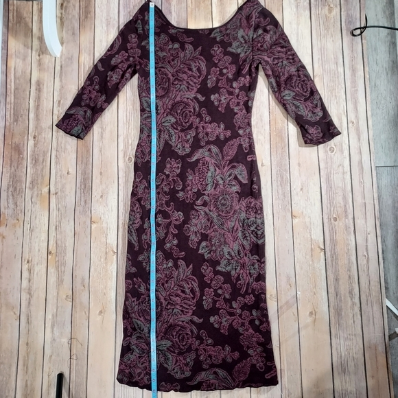 Peruvian Connection floral sweater dress S - Picture 9 of 10
